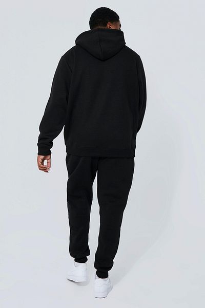 aynewmoda Men's Oversize Hooded Plus Size Sweatshirt tracksuit bottom top Set