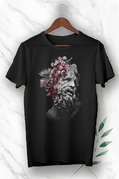 perseusshopping Mitološki bog vina Dionis Štampano crna unisex majica