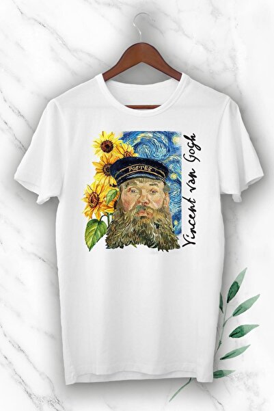 perseusshopping Art Vincent Van Gogh Suncokret Štampano Bela Unisex Majica
