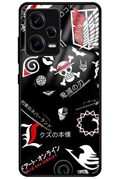 WANNA PROTECT Xiaomi Redmi Note 12 Pro 5g Kamera Korumalı Premium Anime Desen...