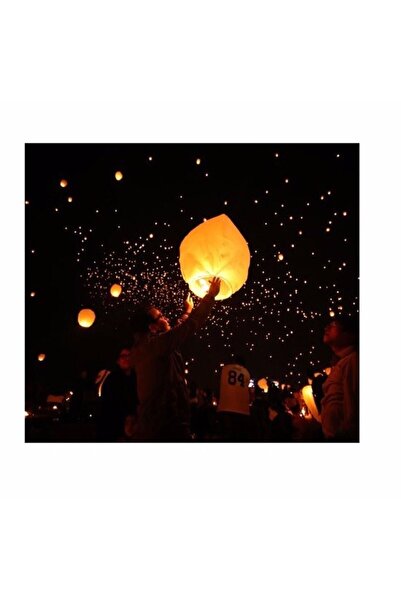 Bibizde Dilek Feneri Uçan Balon Gökyüzü Feneri 10 Adet