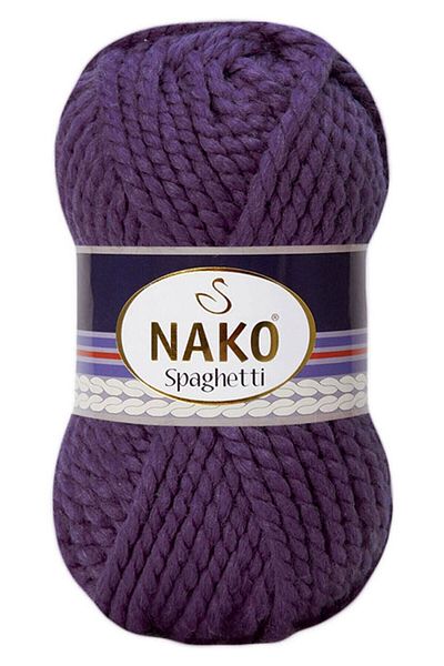 NAKO Σπαγγέτι 3853 100gr Μωβ μελιτζάνα Πλεκτό Χειροποίητο Σχοινί