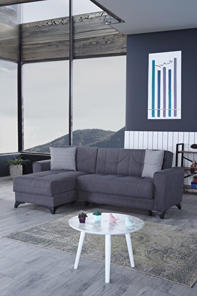 ASTRA MOBİLYA Astra Gent Köşe Koltuk Takımı - Koyu Gri