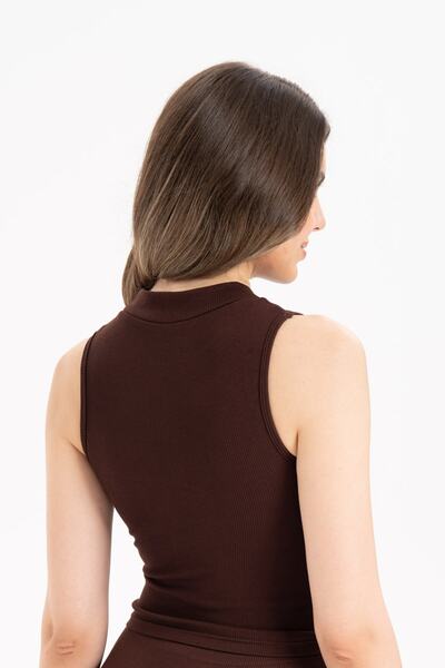 Formeasy Γυναικεία πλεκτή αμάνικη μπλούζα χωρίς ραφές 9007