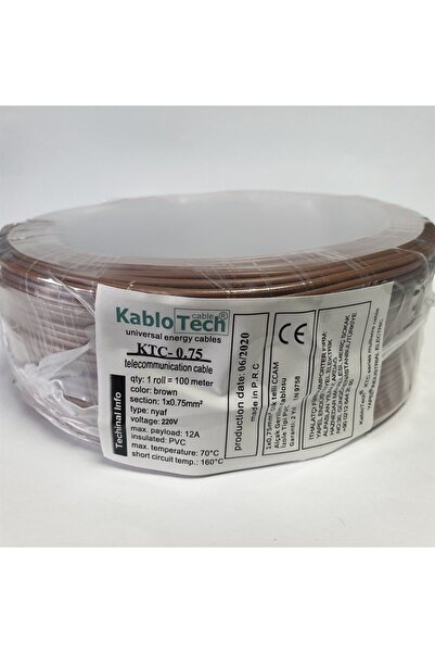 KABLOTECH 0,75 Nyaf Kablo KAHVERENGİ 100 Metre