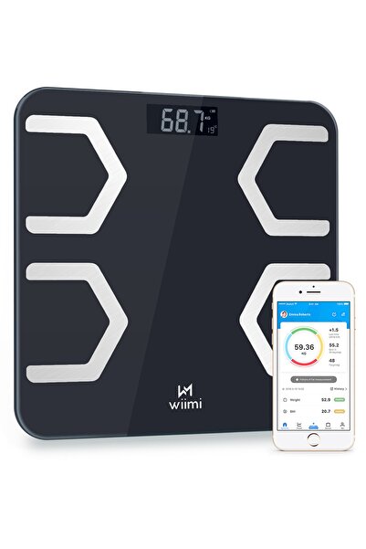 Genel Markalar Dijital Baskül Yağ Su Kas Vücut Kitle Endeksi Kilo Ölçer Tartı...