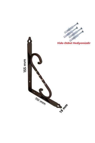 ŞENEL Yapı Market 155x110 Renk Seçenekli Ferforje Metal Raf Altı L Ayak
