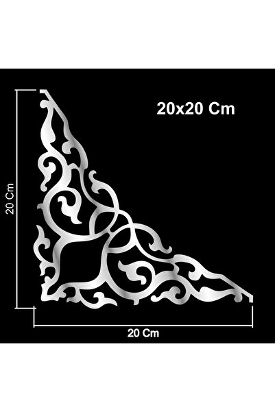 HomeJamin Dekoratif Yapışkanlı Mobilya Dolap Süsü dekor Bordür 20 X 20 Cm Köş...