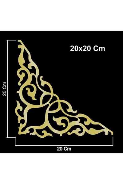 HomeJamin Dekoratif Yapışkanlı Mobilya Dolap Süsü Dekor Bordür 20 X 20 Cm Köş...