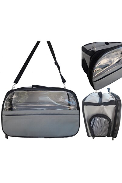 AMORE Airlines EasyPack Katlanabilir Kedi Köpek Taşıma Çantası Gri
