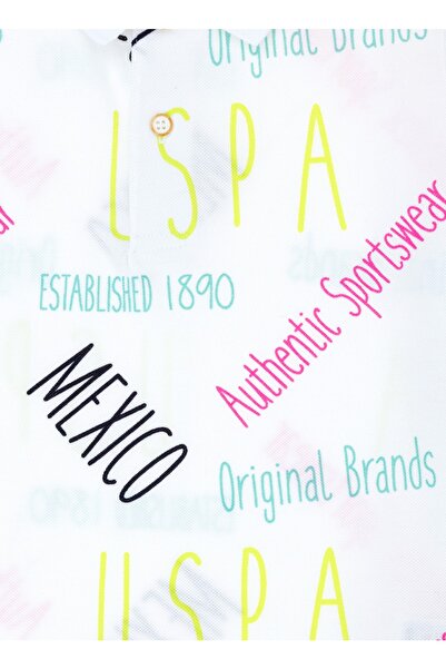 U.S. Polo Assn. Πόλο Ασν. Τυπωμένο λευκό μπλουζάκι για αγόρι UGER