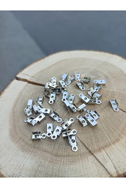 FlowerAksesuar 150 Adet - 5x10 Mm Takı Kapama, Kolye Kapama, Kapama Klips, Kapatma Klips Takı Kapama Kare Kapama