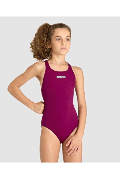 ARENA Girls Team Swimsuit Swim Pro Solid Çocuk Yüzücü Mayosu Mor 004762410