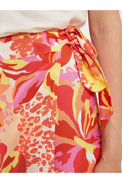 LC Waikiki LCW Casual Patterned Women's Skirt with Tie Detail