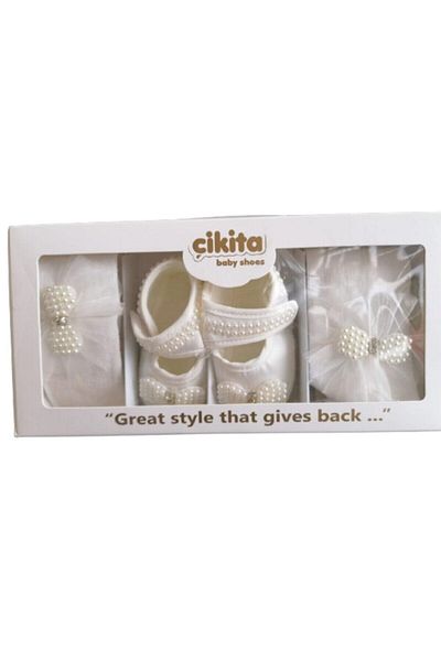 Çikita Baby Shoes, Tights, Bandana Set
