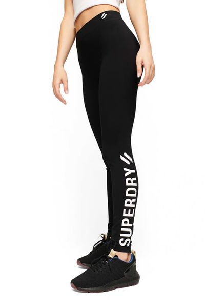 SUPERDRY Sports Leggings - Black - Normal Waist - Trendyol