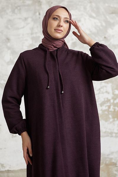 InStyle Levina Hidden Plaid Abaya - Mov