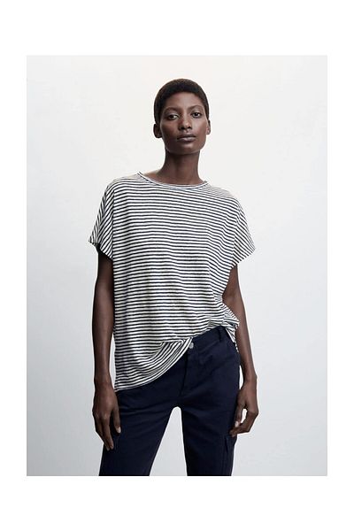 MANGO Woman 100% linen T-shirt