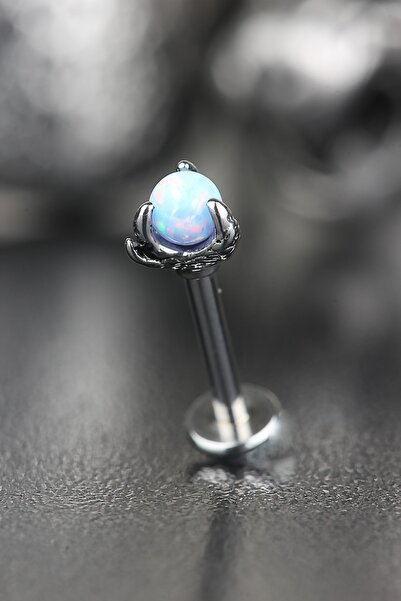 Valhalla Yeni Sezon 316L Cerrahi Çelik Kıkırdak Tragus Helix OPAL Taş Labret ...