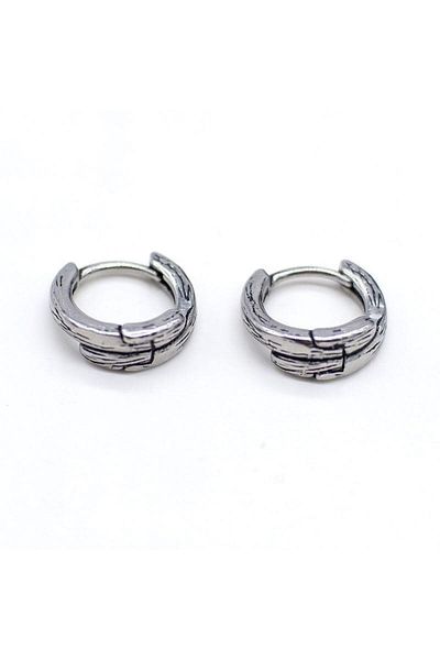 Viking Special Gothic Design Hoop Stainless & Tarnish Vintage 316L Steel Unisex Earrings