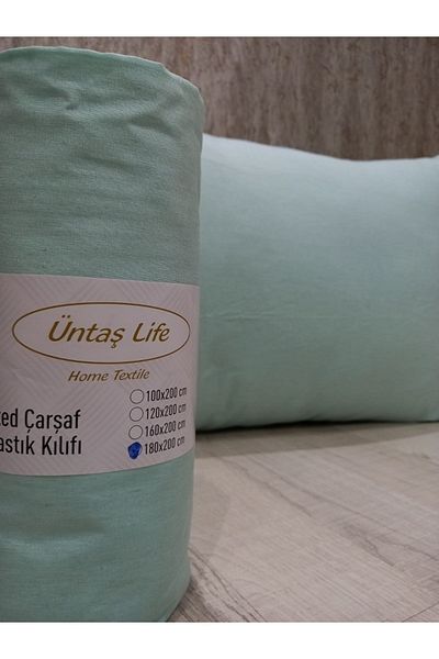 üntaş Untaş Life النعناع الأخضر 100x200 ملاءة سرير مفردة + 1 كيس وسادة ecmintyşl100