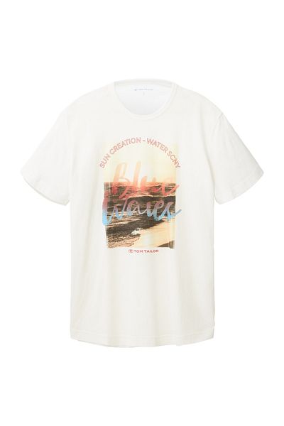Tom Tailor T-Shirt Kurzarmshirt mit Rundhalsausschnitt und Foto-Print