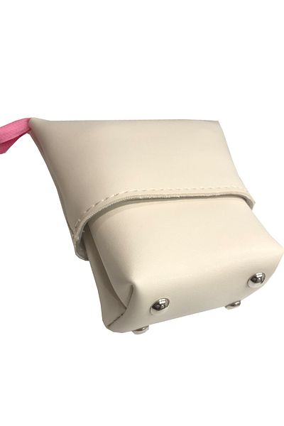 FLY COLOR Cute Cat Patterned Adjustable Size Leather Pen Holder Beige