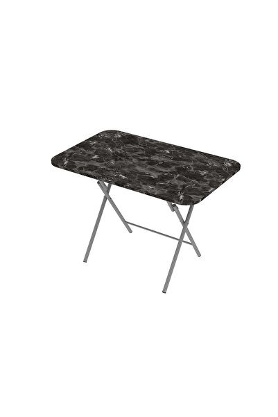 Alesta Life Siyah Mermer Desenli Katlanabilir Masa 70x110 Cm