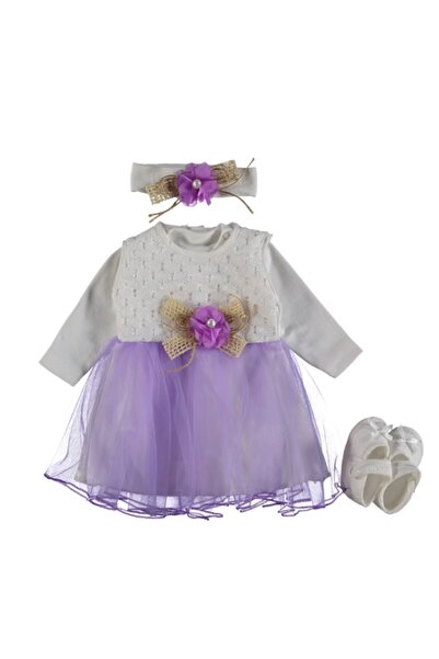 BEBEKPAZARIM Kız Bebek Mevlüt Takımı( Bebek Saç Bandı, Bebek Ayakkabı, Bebek ...