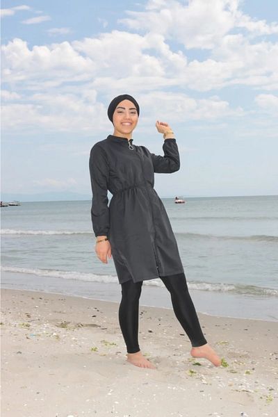 modabirsen Μαγιό Hijab Τριπλό Σετ Καλσόν Καπέλο