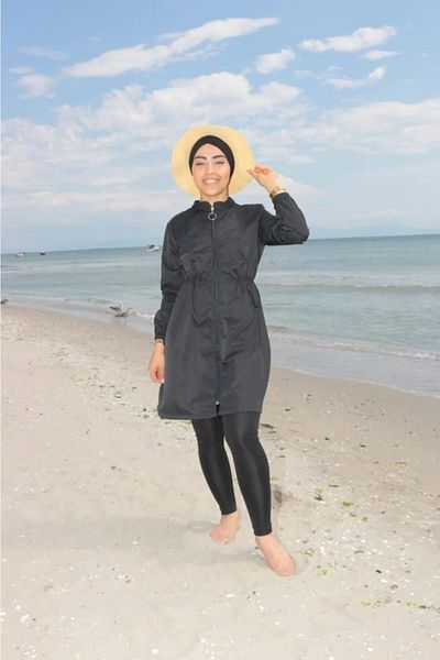 modabirsen Μαγιό Hijab Τριπλό Σετ Καλσόν Καπέλο