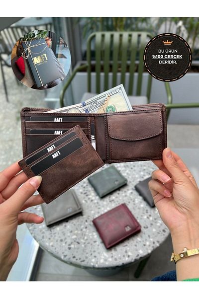 MFT Leather Design Мъжки кожен портфейл - FOSSIL GENUINE модел