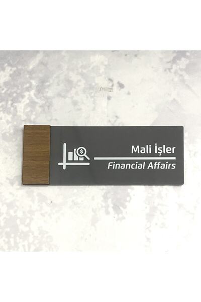 Dekokonsept Wooden Serisi (MALİ İŞLER) Ofis Oda Kapı Isimliği Yönlendirme Tab...