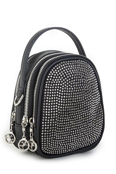 By Hakan geantă nas 948 stone Daily Crossbody Geantă pentru femei geantă de umăr geantă messenger BLACK-SILVER
