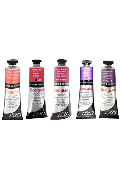 Daler Rowney Georgian Yağlı Boya 38ml 5'li Set Pembe ve Mor Tonları