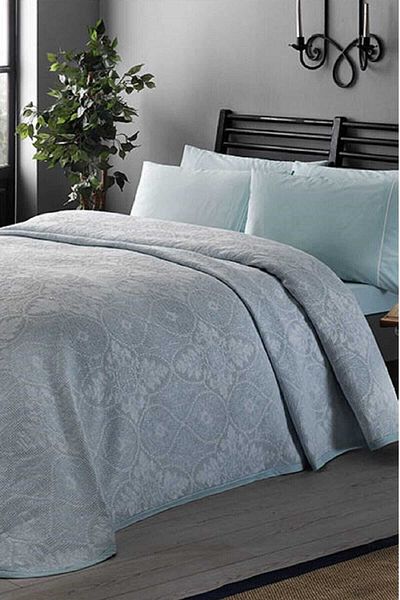 Taç Water Green Jacquard Pique Royal Set V2