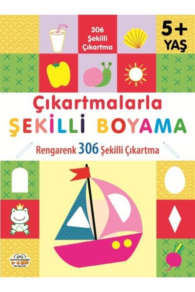0-6 Yaş Yayınları Çıkartmalarla Şekilli Boyama 5 Yaş Üstü kitabı - 0-6 Yaş Ya...