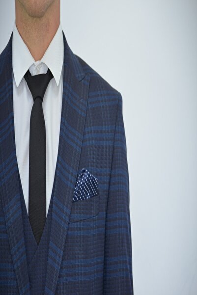 Presto Men's Slimfit Suit with Vest (COMBINED) 6 Drop Claret Red-772-800