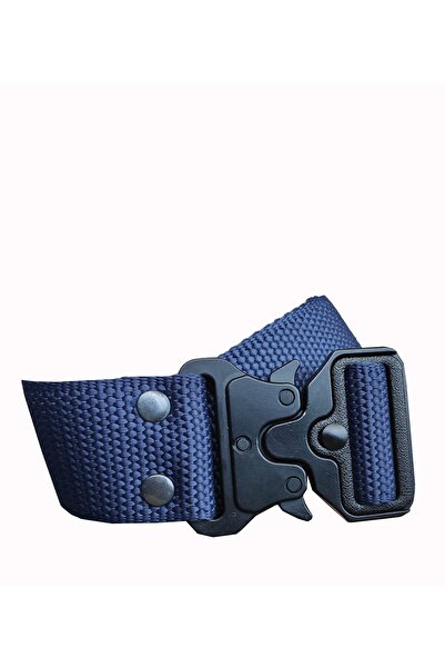 Kemer Dünyası Tactical Style Navy Blue Bandolier Belt with Metal Cobra Buckle