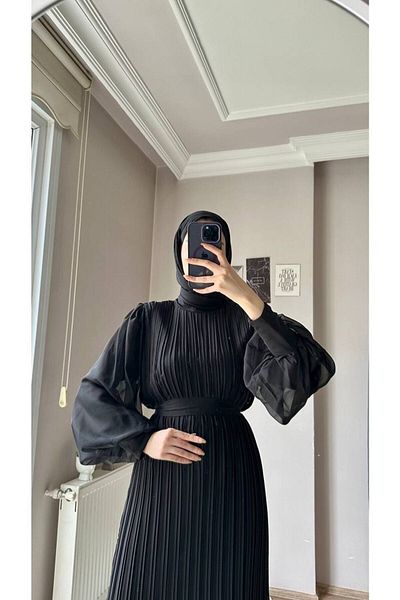 Modarana Pleated Janjan Chiffon Dress