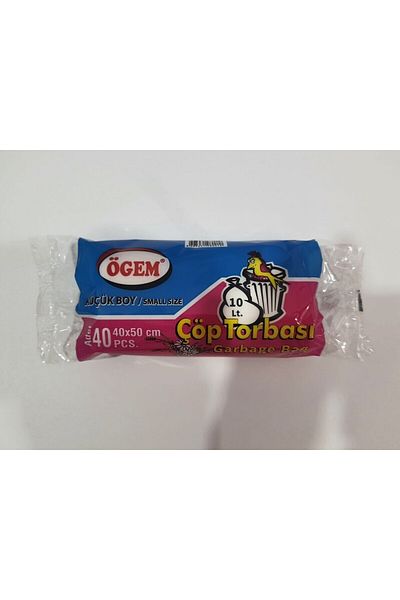 ÖGEM PLASTİK Mini Size Garbage Bag 40*50 Cm Transparent Color5 Packs, Package Includes 40 Pieces