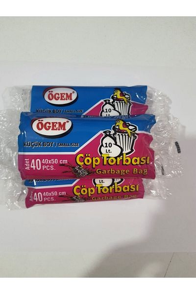 ÖGEM PLASTİK Mini Size Garbage Bag 40*50 Cm Transparent Color5 Packs, Package Includes 40 Pieces