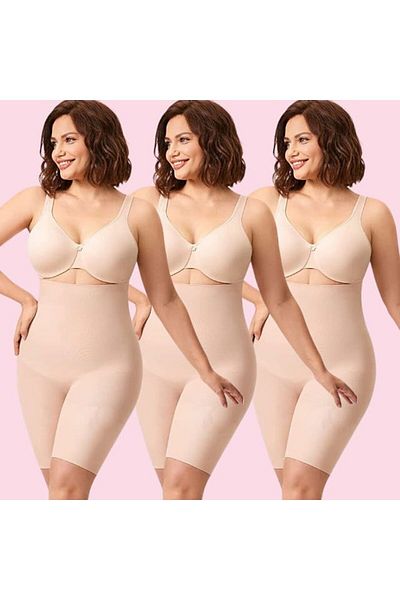 Tezzgelsin Women's High Waist Laser Cut Basen Recovery Shaping Ghost Corset 3 Pieces