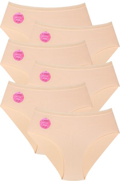 FOURAA Жіночі трусики без швів, з еластичним поясом, мікро, упаковка по 6 штук