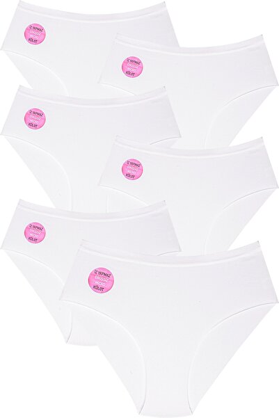 FOURAA Women's Laser Cut Non-Marking Panties with Elastic Waist Micro 6-Piece Pack