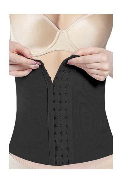 Elite Life Women's Black Firming Agraphed Seamless Waist Corset Seamless Waist Corset