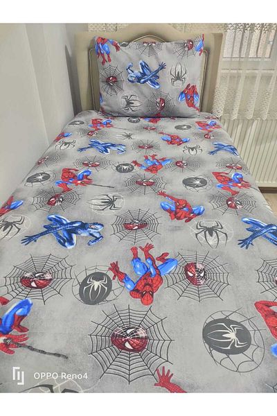Mert Collection Çarşı Single 160x240 Non-Elastic Sheet Set Spiderman Spiderman