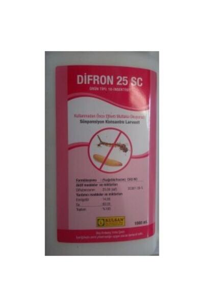 Kulsan İlaç Difron 25 Sc Larvasit 1lt Ilaç Sinek Kara Sivri Öldürücü Sıvı Haş...