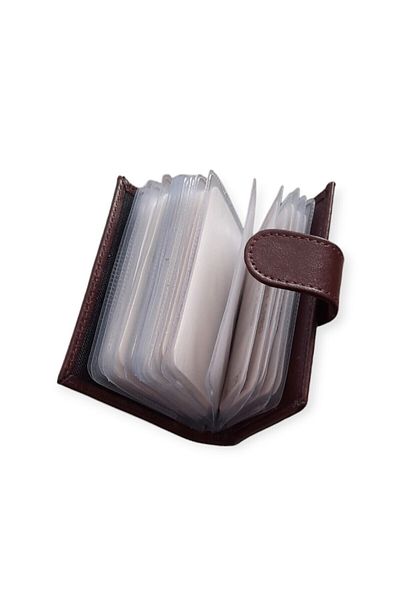 MKM Luxury Leather Card Holder Wallet - Vertical Snap Model