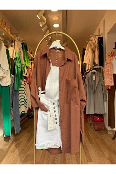 Durmaz New Season Γυναικείο λινό πουκάμισο Oversize - Age